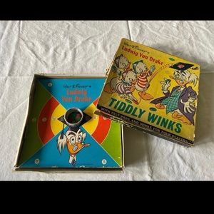 Antique Walt DisneyDo ald Duck Game - 1961 Ludwig Von Drake Tiddly Winks